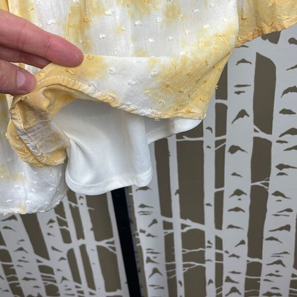 Peach Love Tie Dyed Swiss Dot Romper M - Picture 7 of 9